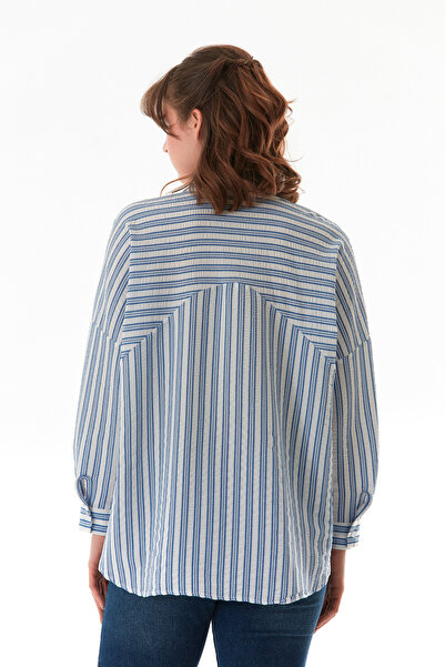 Fulla Moda Cămașă oversize cu dungi