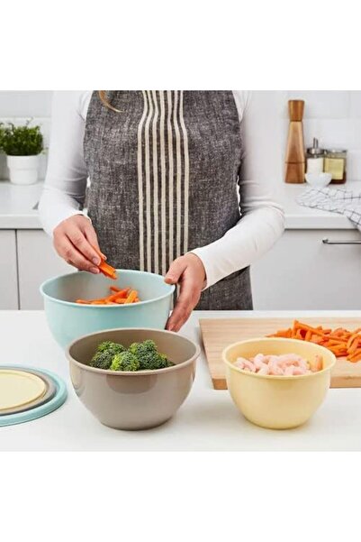 IKEA Garnityren 5-piece Bowl Set With Lids – Mixed Colors, Stackable, Microwave & Dishwasher Safe