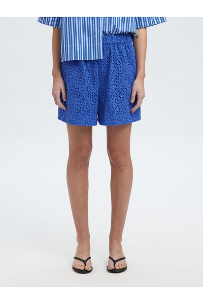 SELECTED Højtaljede shorts Broderie Anglaise