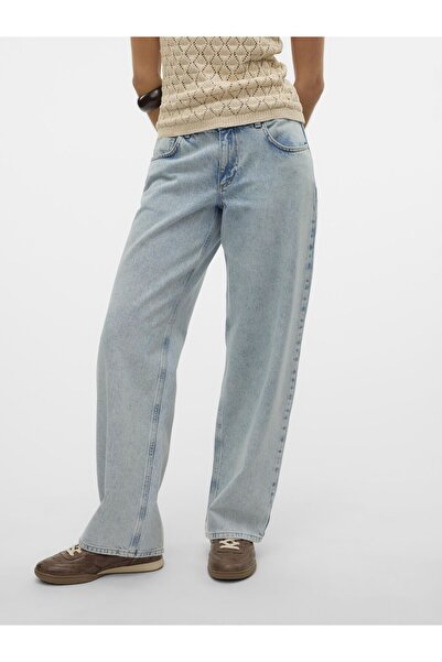 Vero Moda Weit geschnitten VMRANCY Mid Rise Weiter Beinschnitt Jeans