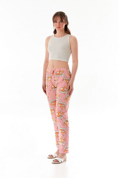 Fulla Moda Teddy Bear Printed Pajama Bottoms