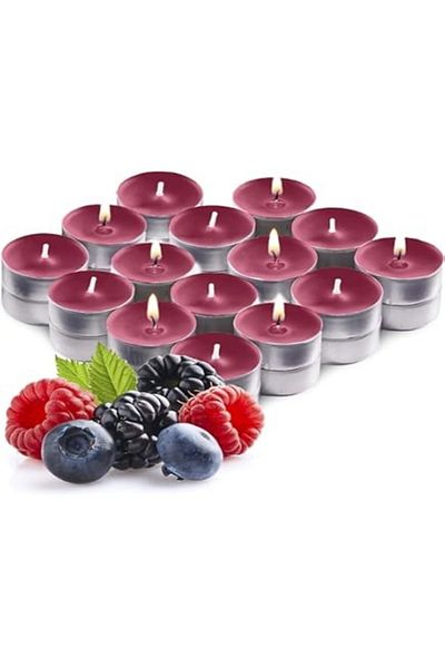 IKEA Candles by Sinnlig Ikea, Tealight Red Berries Scented Candles, Pack of 30 Perfumed Candles