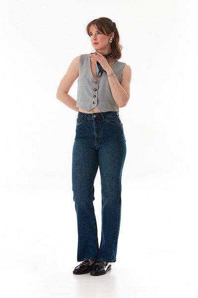 Fulla Moda Buttoned V-Neck Vest