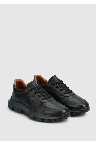 Eclipse Μαύρο Δερμάτινο Ανδρικό Sneaker