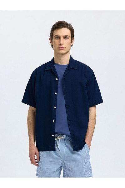 SELECTED Jeanshemd Kurzarm