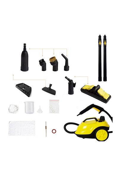 ET-LIFE Steam Cleaner,2000W Steam Mop,5 Bar,2L Capacity,High Temperature Kills 99.99% of Viruses & Bacteria