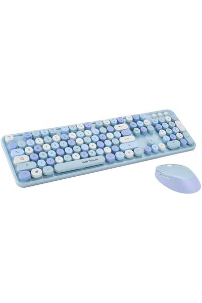 SERIOUX Kit wireless tastatura + mouse Serioux Retro