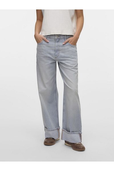 Vero Moda Weit geschnitten VMDARCY Mid Rise Weiter Beinschnitt Jeans