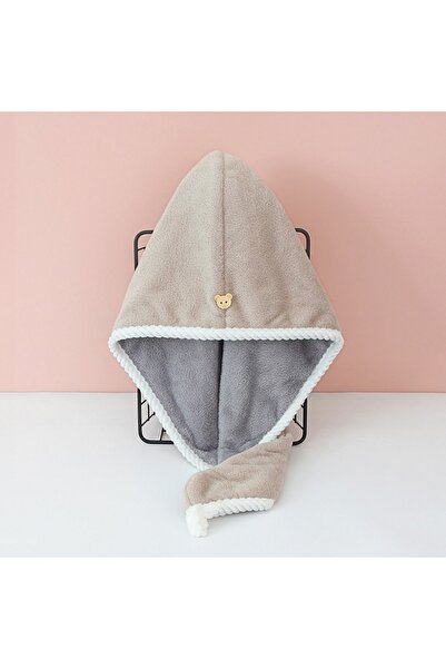 DUTRIEUX منشفة شعر نسائية بنية اللون، قطعة واحدة، لفافة تجفيف الشعر، عمامة سر...