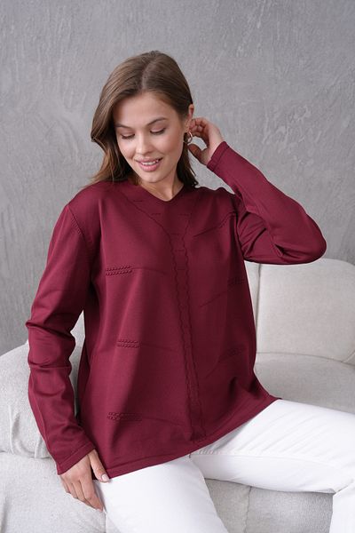 Lamierra Knitwear Young Mother Seasonal V-Neck Sweater