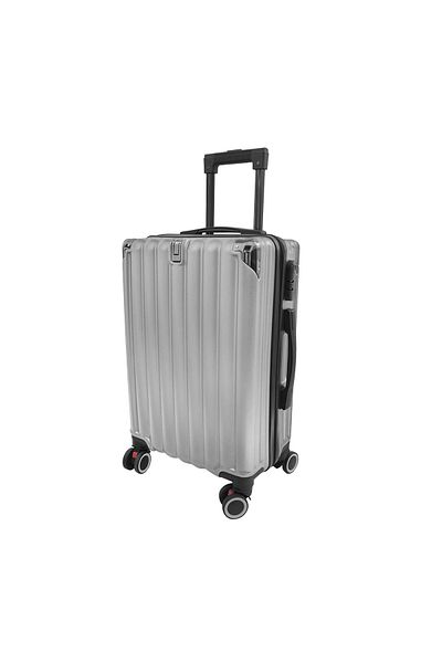 Naimeed Company Travel trolley, Naimeed D5389S, 4 double wheels 360 degrees, ABS, combination lock,Silver,38x23x60cm