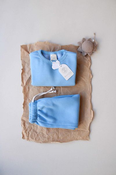 OhlalaKoala Blue Ribbed Fleece Tracksuit Set