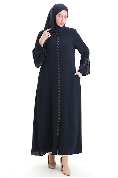 sefamerve Μεγάλο μέγεθος ριγέ Ferace 2038-02 Navy Blue