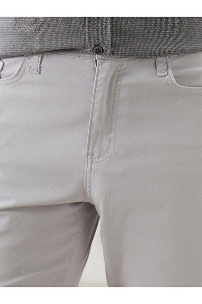 LC Waikiki Lcwaikiki Classic Gray Standard Fit Gabardine Men's Chino Trousers