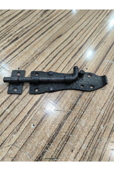 CAN 12cm rustik siyah sürgü kapı kilidi