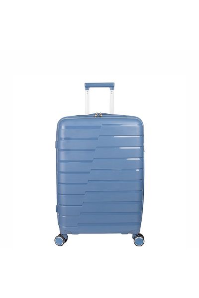 Naimeed Company Troler de călătorie Mic S, Naimeed D5963, 4 roți duble detașabile la 360 de grade, PP, Albastru, 37x20x48cm