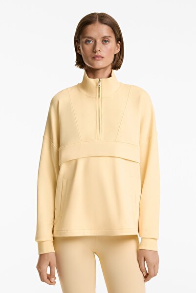 Oysho Pamuklu ve modal kumaşlı fermuarlı sweatshirt