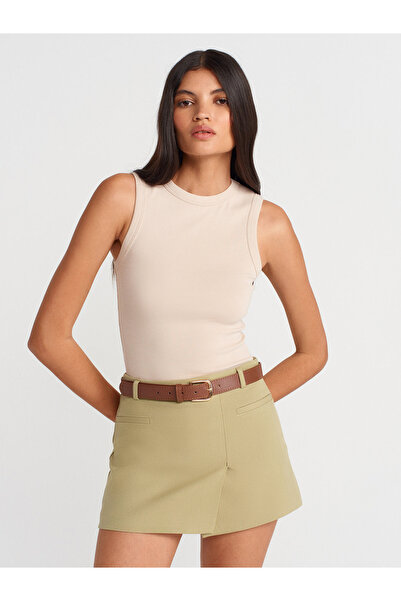 Dilvin 21059 Κορδόνι Μπλουζάκι-Μπεζ