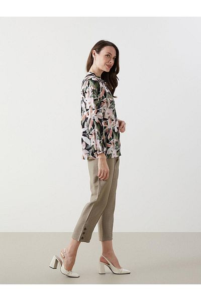 LC Waikiki Linen Look Women's Trousers with Elastic Waist (S5)