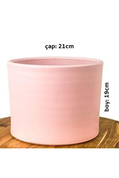 Fidanburada Ruby Terra Cotta Saksı Pembe 21cm