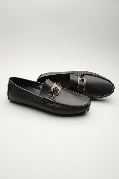 Gondol Men's Genuine Leather Classic Loafer Black 41 Ttx. 601128