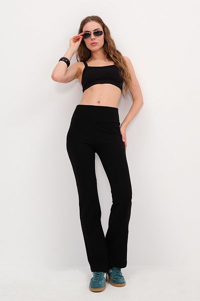 Addax Wide Waistband Flared Leggings Tyt 251017