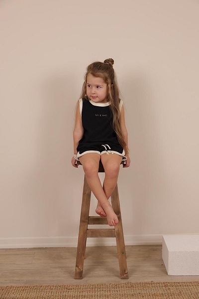 OhlalaKoala Black Unisex Athlete Shorts Set