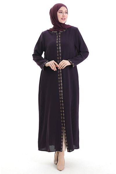 sefamerve Υφασμάτινο φερμουάρ Honeycomb Large Size 6183-06 Plum