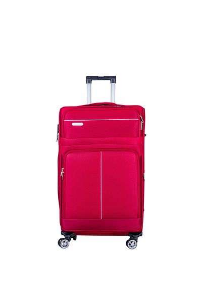 Naimeed Company Small travel trolley, Naimeed D6002, 4 double wheels 360 degrees, textile material, Red, 35x21x58cm