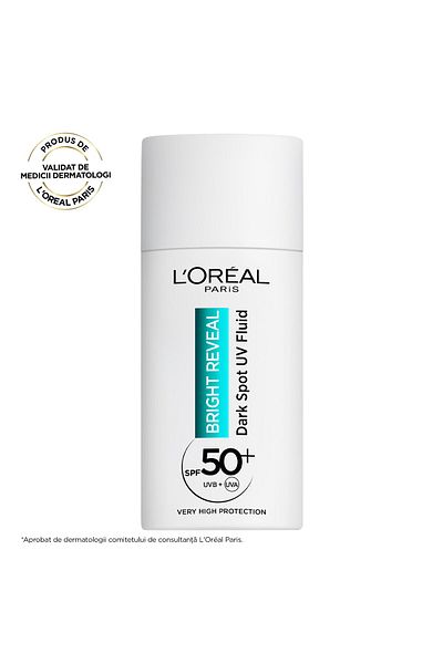 L'Oreal Paris Crema SPF 50+ L'Oreal Paris Bright Reveal cu actiune impotriva petelor pigmentare 50 ml