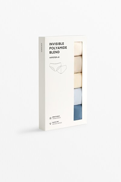 Oysho 5 adet poliamit karışımlı laser cut hipster külot
