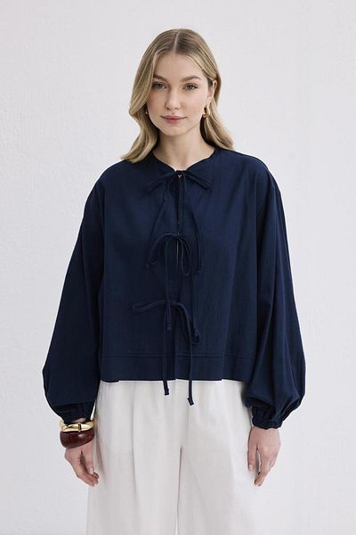KADRİYE BAŞTÜRK Μπλούζα με δακτύλιο Navy Blue