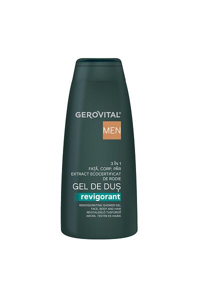 GEROVITAL Gel de dus Gerovital Men Revigorant 3 in 1