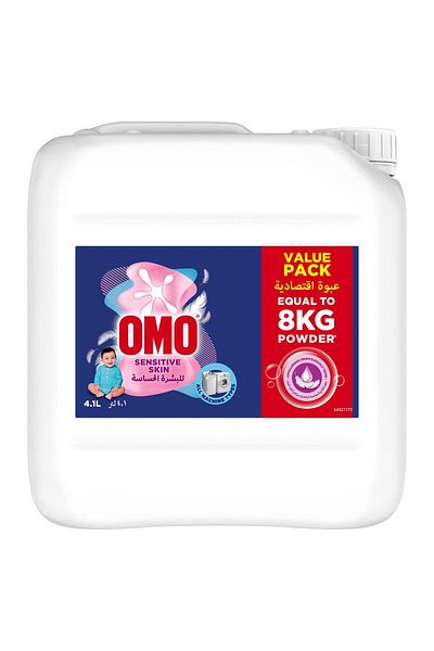 Omo Laundry Liquid Detergent For Sensitive Skin Value Pack 4.1 Litres