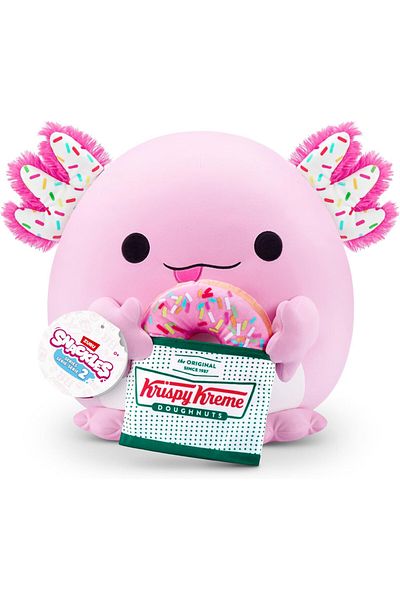 Zuru Snackles Series 2 Axolotl & Krispy Kreme 16 Inch Plush by ZURU, Ultra Soft Plush, Collectible Plu...