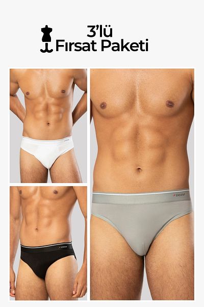 Erdem Ανδρικές σλιπ 3 Pack 1340 Cotton Elastane