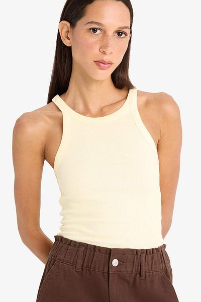 DeFacto Slim Fit Slim Fit Halter Neck Ribbed Camisole Undershirt E2176Ax25Sp