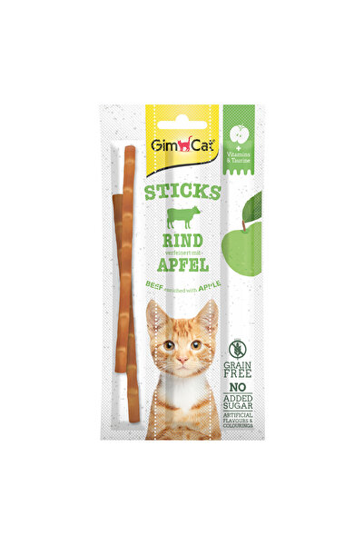Gimcat Sticks Duo Sığır Ve Elmalı Kedi Ödülü 15 gr