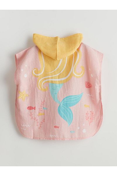 LC Waikiki Printed Baby Girl Poncho Towel (S5)