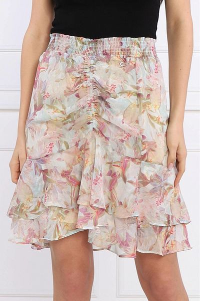 Guess Guess chiffon skirt with ruffled ends Pink S INTL