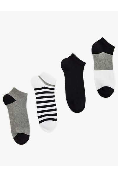 Koton Cotton Blended Set of 4 Booties Socks