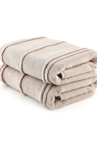 Hobby Set 2 prosoape 75x150 cm bumbac 100% microcoton, Hobby Home, Arden Maro deschis