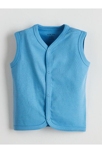 LC Waikiki Lcw Baby Beige V-Neck Baby Boy Vest 2-Piece
