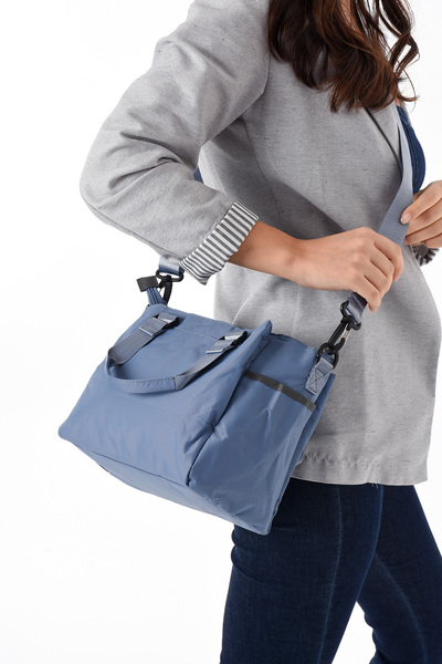 Sanmorris SN 6006 KADIN OMUZ ÇANTA KOL ÇANTASI SUYA DAYANIKLI PARŞÜT KUMAŞ MAVİ