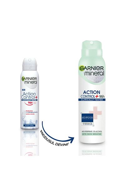 Garnier Deodorant antiperspirant spray Garnier Mineral Action Control Clinically Tested pentru femei