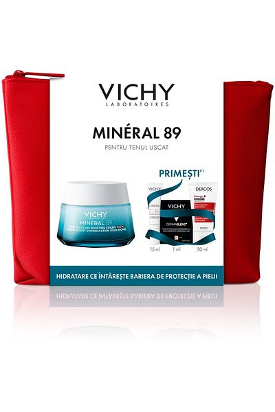 Vichy Trusa Crema intens hidratanta 100H Vichy Mineral 89 pentru ten uscat