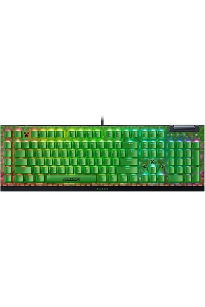 RAZER لوحة مفاتيح الألعاب الميكانيكية BlackWidow V4 X: مفاتيح خضراء - إصدار ماين كرافت