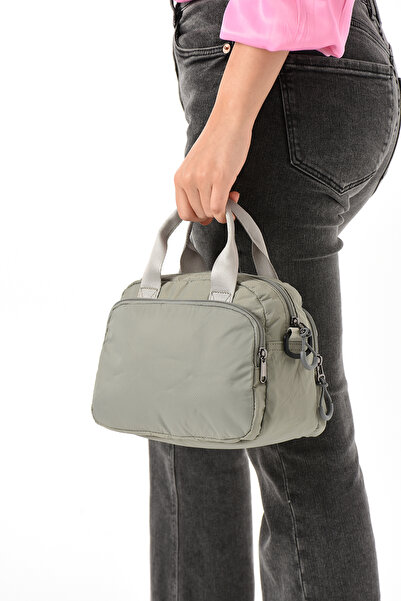 Sanmorris Sn 6014 Women's Shoulder Bag Handbag Water Resistant Parseut Fabric A.Gray