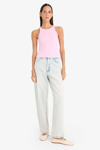 DeFacto Slim Fit Slim Fit Halter Neck Κορδόνι Καμιζόλα Αθλητής E2176AX25SP