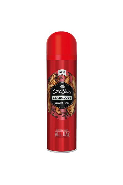 old Deodorant spray Old Spice Bearglove